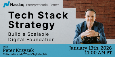 Learn how to evaluate, integrate, and optimize your tech stack with tools and strategies that support today's needs and tomorrow's growth with Peter Krzyzek! January 13th, 2026 | 11:00 AM PT