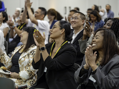 Founders applauding at Milestone Summit 2025 in Chicago